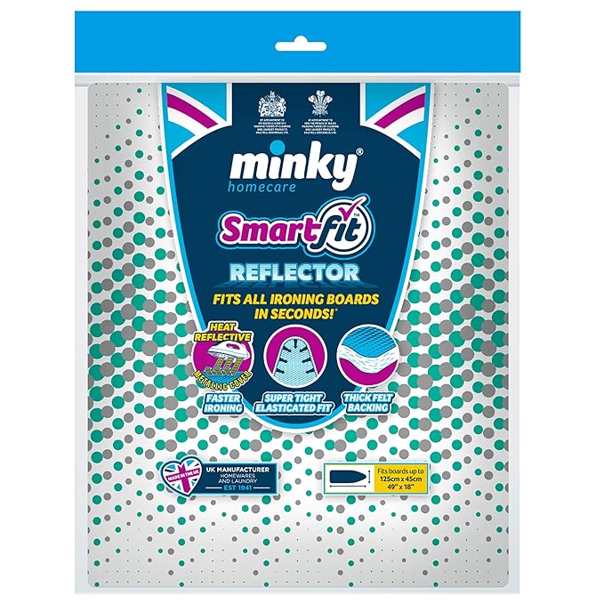 Minky Smartfit Reflector Ironing Board Cover, Fits Boards Up to 125 x