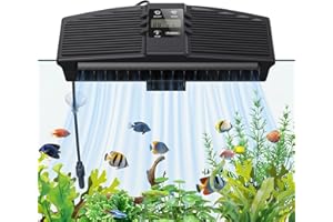 PAIZOO Aquarium Chiller Fan, Fish Tank Cooling Fan with Temperature Probe & LCD Display Aquarium Cooler Water Chiller for Axo