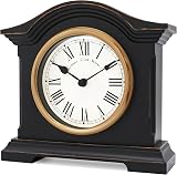 Acctim Falkenburg Mantel Clock Black Roman Dial Quartz Battery view 4