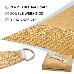 EMEKIAN Rectangle 10' x 13' Sun Shade Sail, UV