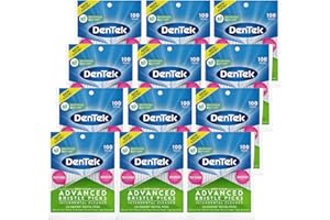 DenTek Deep Clean Bristle Picks, Removes Food & Plaque, 100 Count, Pack of 12