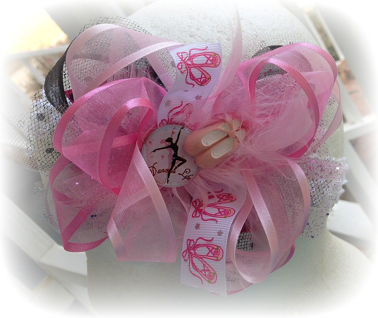 Amazon Com Ballerina Shoes Hair Bow Toddler Little Girls Hairbows