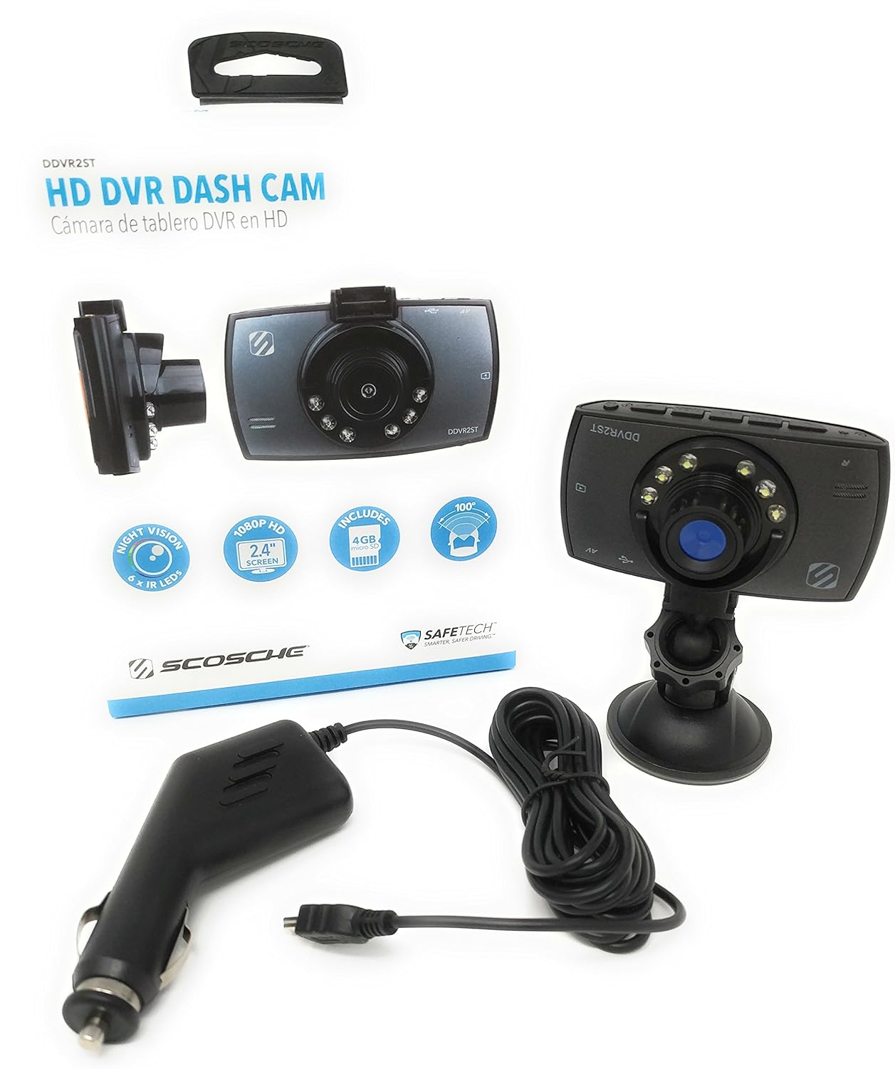 Amazon.com: Scosche DDVR2ST Dashboard Camera (DDVR2ST-1080p HD DVR): Automotive