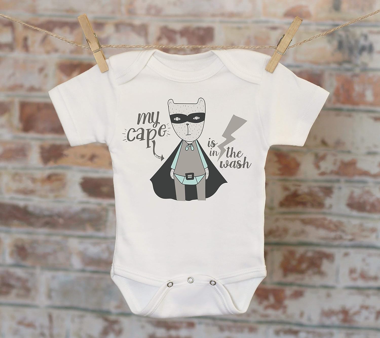 Amazon Com My Cape Is In The Wash Onesie Superhero Onesie Boy