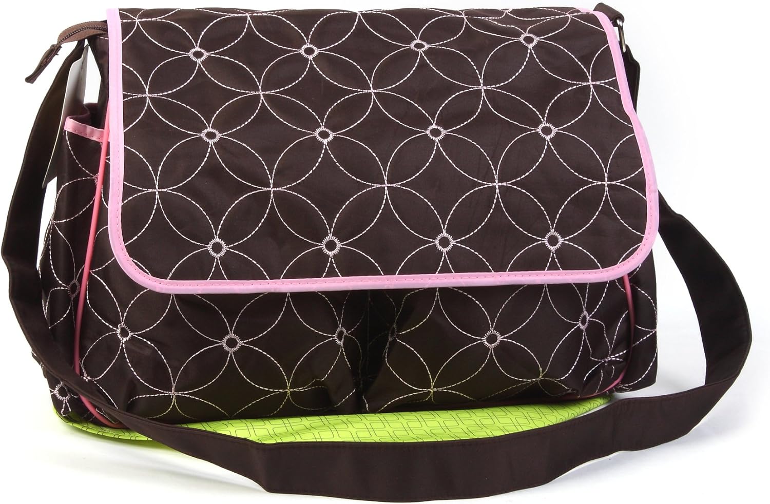 black and pink changing bag