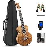 Caramel 30" 6 String Acacia KOA CB207G Beginner Travel Guitalele | Handmade Ukelele Starter Kit