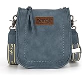 Wrangler Small Crossbody Bag for Women Western Shoulder Purse with Adjustable Strap
