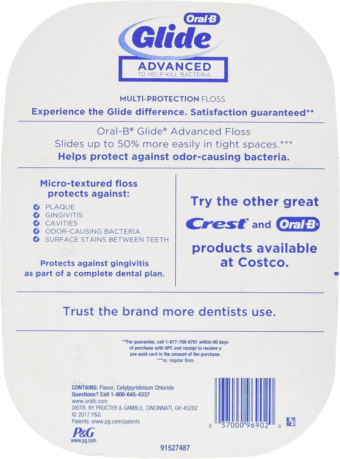 Oral-B Glide Pro-Health Advanced Floss, 43.7 yards (Pack of 6): Health & Personal Care