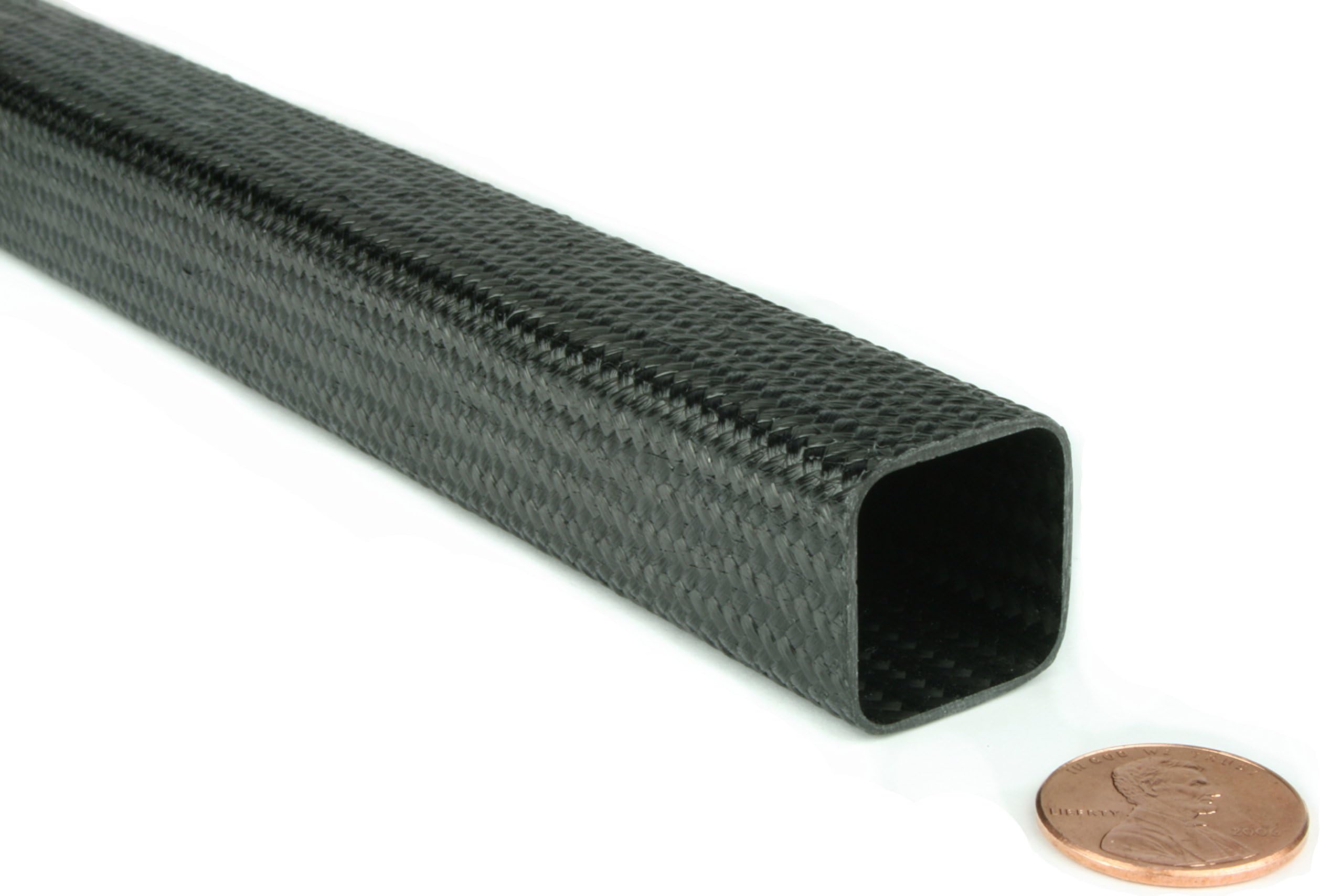 Braided Carbon Fiber Square Tubing - 0.75" ID x 0.75" ID x 96"