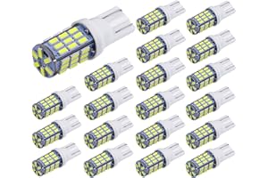 AOICANKI 20pcs Super Bright RV Trailer T10 921 194 42-SMD 12V Car Backup Reverse LED Lights Bulbs Light Width Lamp Xenon Whit