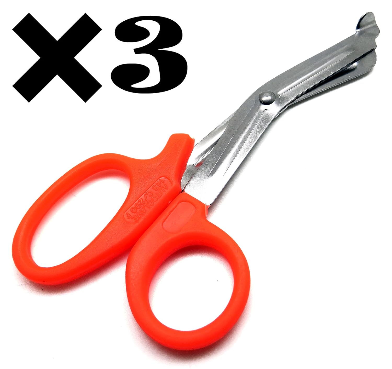 3 Pcs Orange Utility Universal Scissors 5.5" MultiPurpose Medical Shears Superior