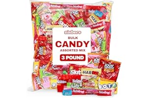 ZISBERS Bulk Assorted Candy Mix Individually Wrapped - 3 lb Candies Variety Pack For Pinara Fillers, Candy Favors, School Snacks & Office Treats