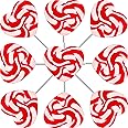 Fruidles Swirl Lollipop Heart Design, Red & White Heart Lollipops, Party Bag Fillers, Individually Wrapped (12-Pack)