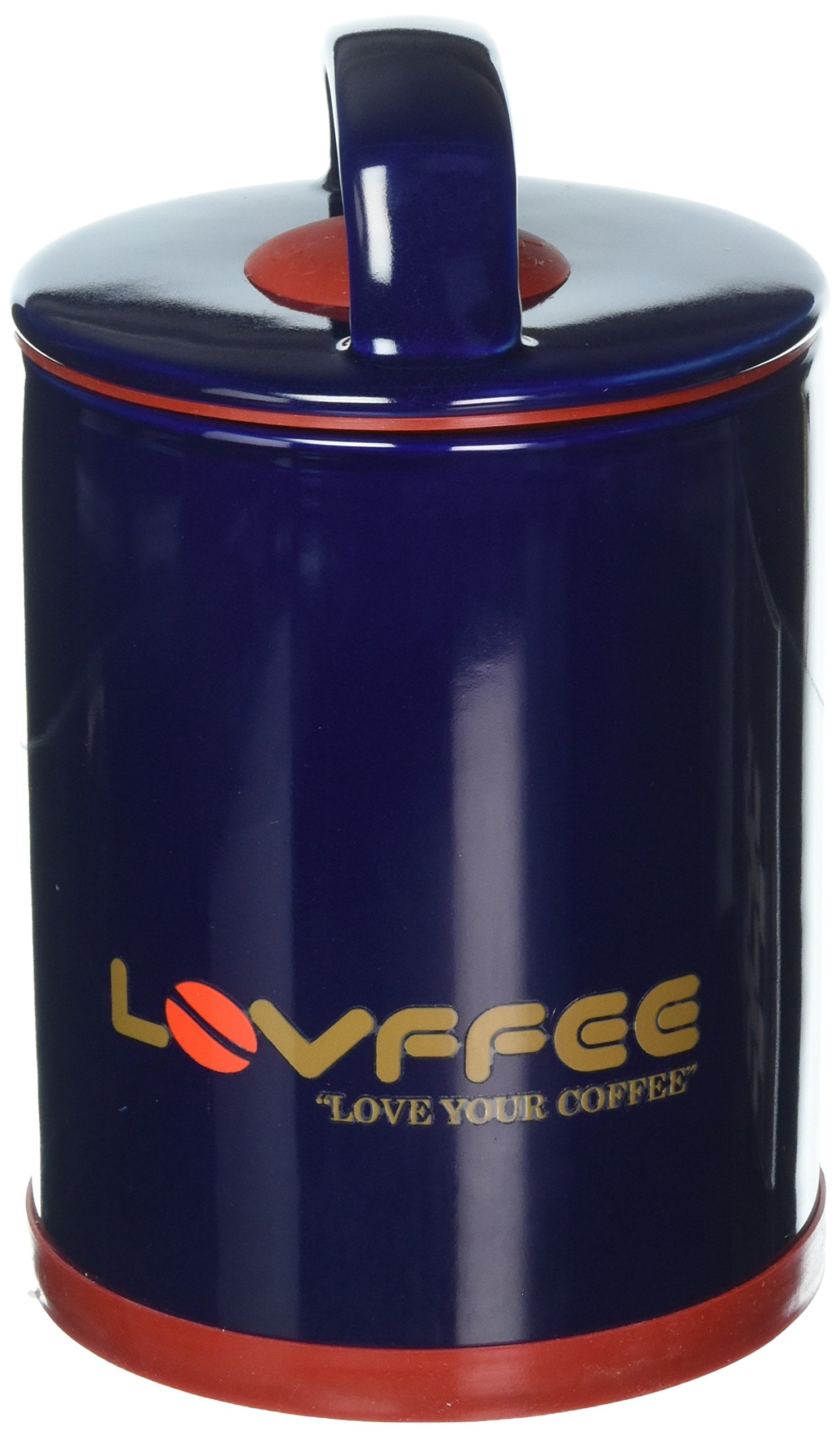 Buy Lovffee Royal Blue Ceramic Premium Coffee Container Holds 1 Pound