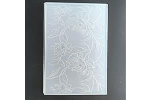 NZJ 3D Texured Spring Flower Background Plastic Embossing Folders for Card Making Scrapbooking and Other Paper Crafts