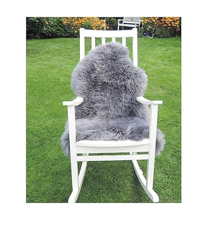 Premium-Schaffell, platin - grau von LANABEST. Spitzenqualität! Echtes Naturfell mit besonders zarter, warmer und kuscheliger