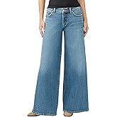 Silver Jeans Co. Womens 90s Baggy Skater Low Rise Wide Leg Jeans