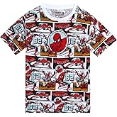 Marvel Spider-Man Boys Shirts - The Amazing Spiderman Cotton Blend Crewneck Short Sleeve Graphic Tees for Boys (Size: 10-16)