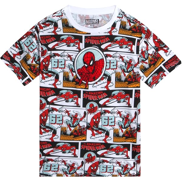 T-shirt Marvel Spider-Man 2003 - Taille Enfant S (6/7 Ans) - Coton 100% - Occasion Très Bon état