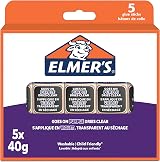Elmer's Disappearing Purple Glue Sticks 5 x 40g Dries Clear School Craft