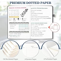 Bullet Dotted Journal Notebook 3 Pack, A5 Dotted