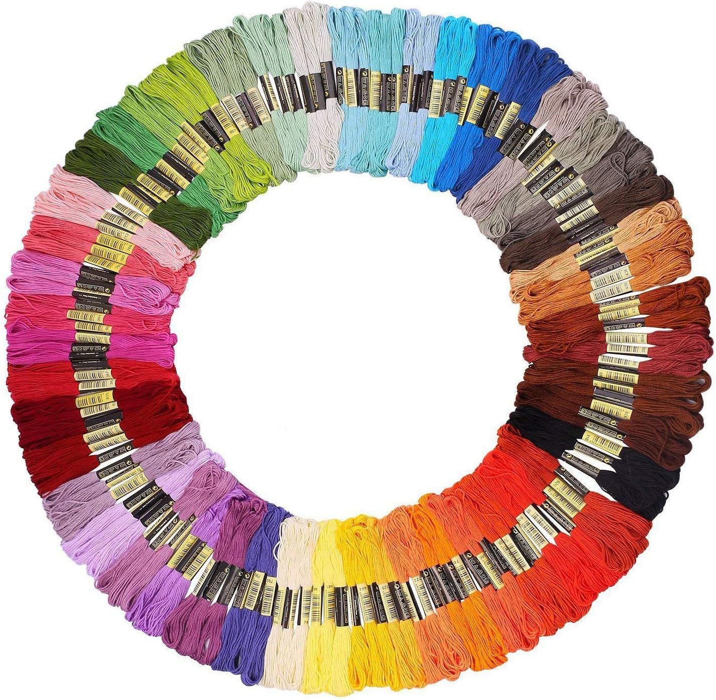 Embroidery Floss 100 Colors Cross Stitch Threads Colour Embroidery Thread Sewing Thread Kit Cotton Thread for DIY Handcrafts