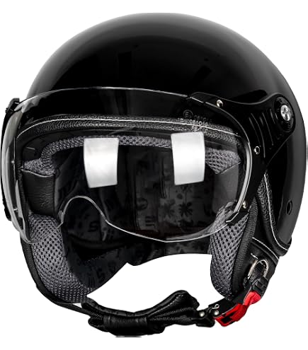 LS2 Helmets Open Face Spitfire Helmet (Matte Black