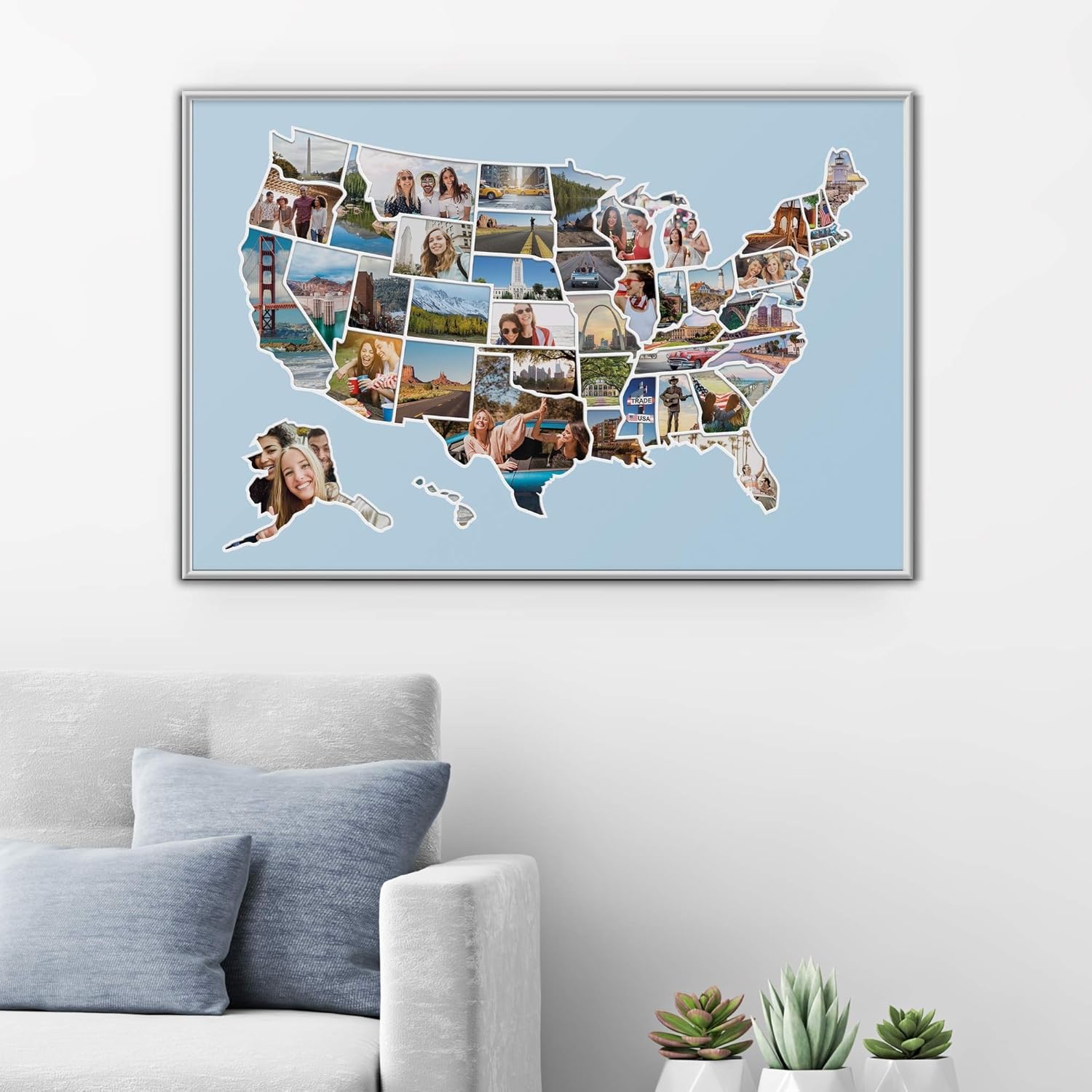 photo collage ideas world map