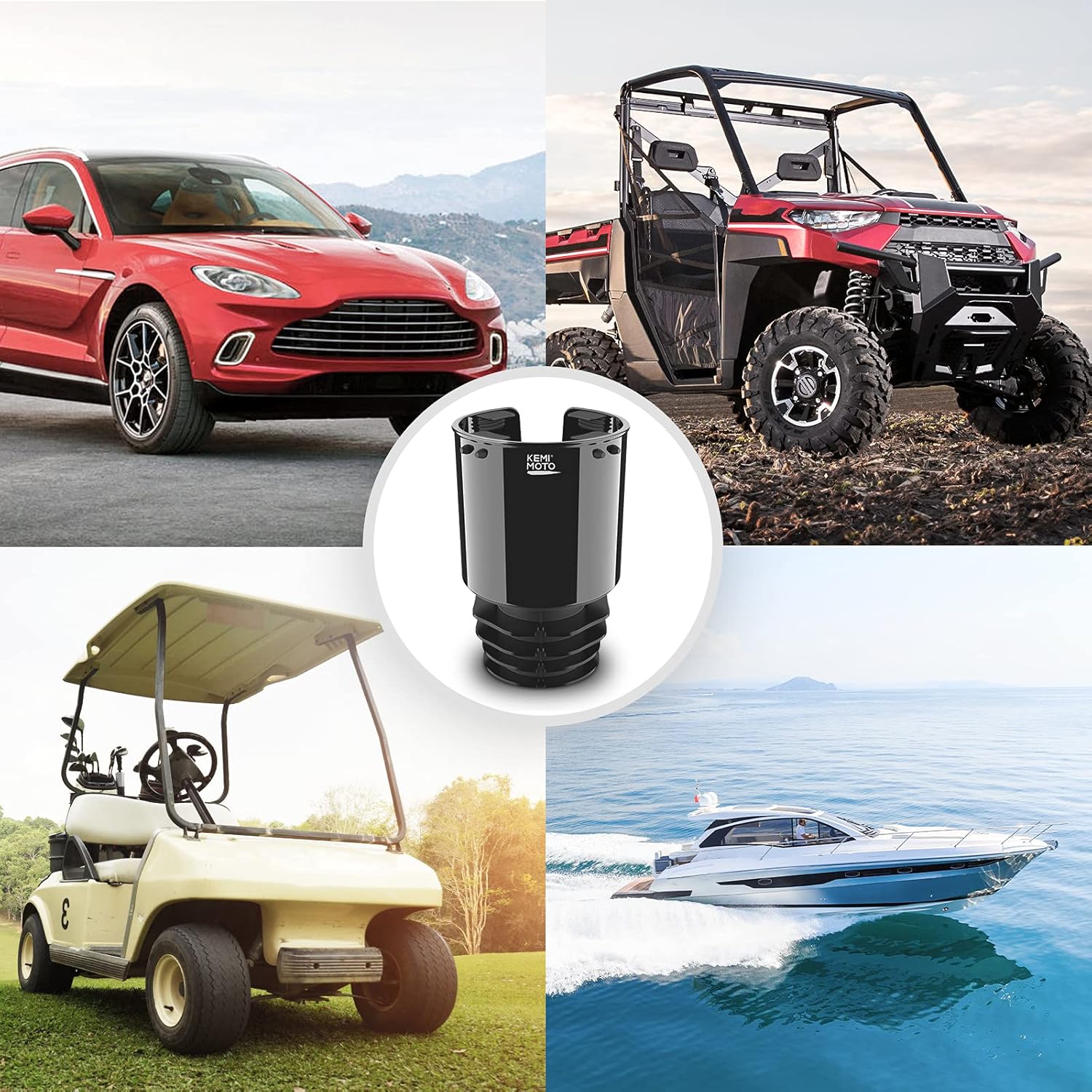 kemimoto Cup Holders for 18-40 OZ Bottles, Large Cup Holder Adapters Fit for Universal Car Cup Holder, Bottle Holders Compatible with UTV, Vehicle, RV, Golf Cart: Automotive