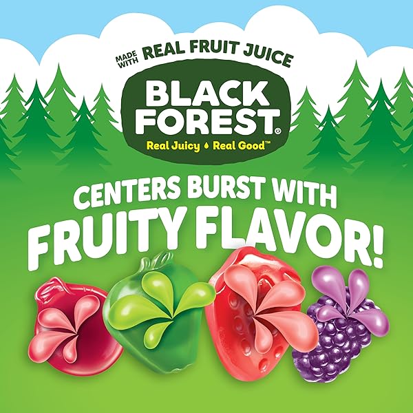 BLACK FOREST JUICY BURST FRUIT FLAVORED SNACKS, MIXED FRUIT FLAVORS, 0.8 OZ 70 COUNT