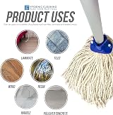 TDBS Mop Heads Replacement Colour Coded Self Threading 12 Blue Pack of 10 view 4
