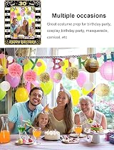 YAAVAAW 30th Birthday Inflatable Selfie Frame Black Gold Giant Photo Booth Frame view 6