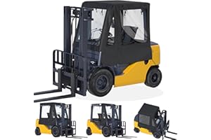 TBNO Forklift Cover,Forklift Cab Rain Cover,600D Heavy Duty Waterproof Fabric+EVA Transparent,More Tear Resistant,Suitable for Forklift Weighing Up to 6,000lbs, All Weather Protection