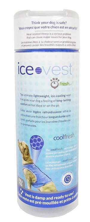 go fresh pet ice cooling dog vest