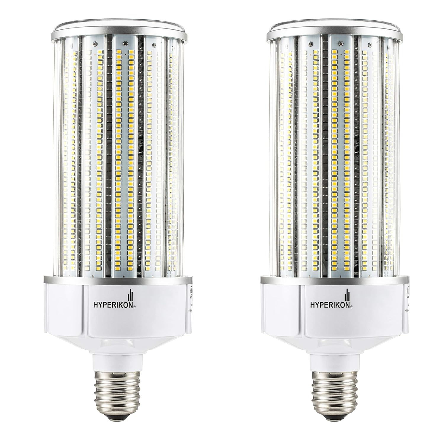 Hyperikon LED Corn Bulb Street Light E39 Mogul Base UL, 150 Watts, Crystal White, 2 Pack