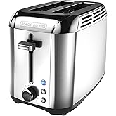 BLACK+DECKER 2-Slice Toaster, Rapid Toast, Stainless Steel, TR3500SD