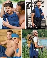 Fit-Flip Swimming Towel Azure Blue 50x30cm Microfiber Quick-Dry view 5