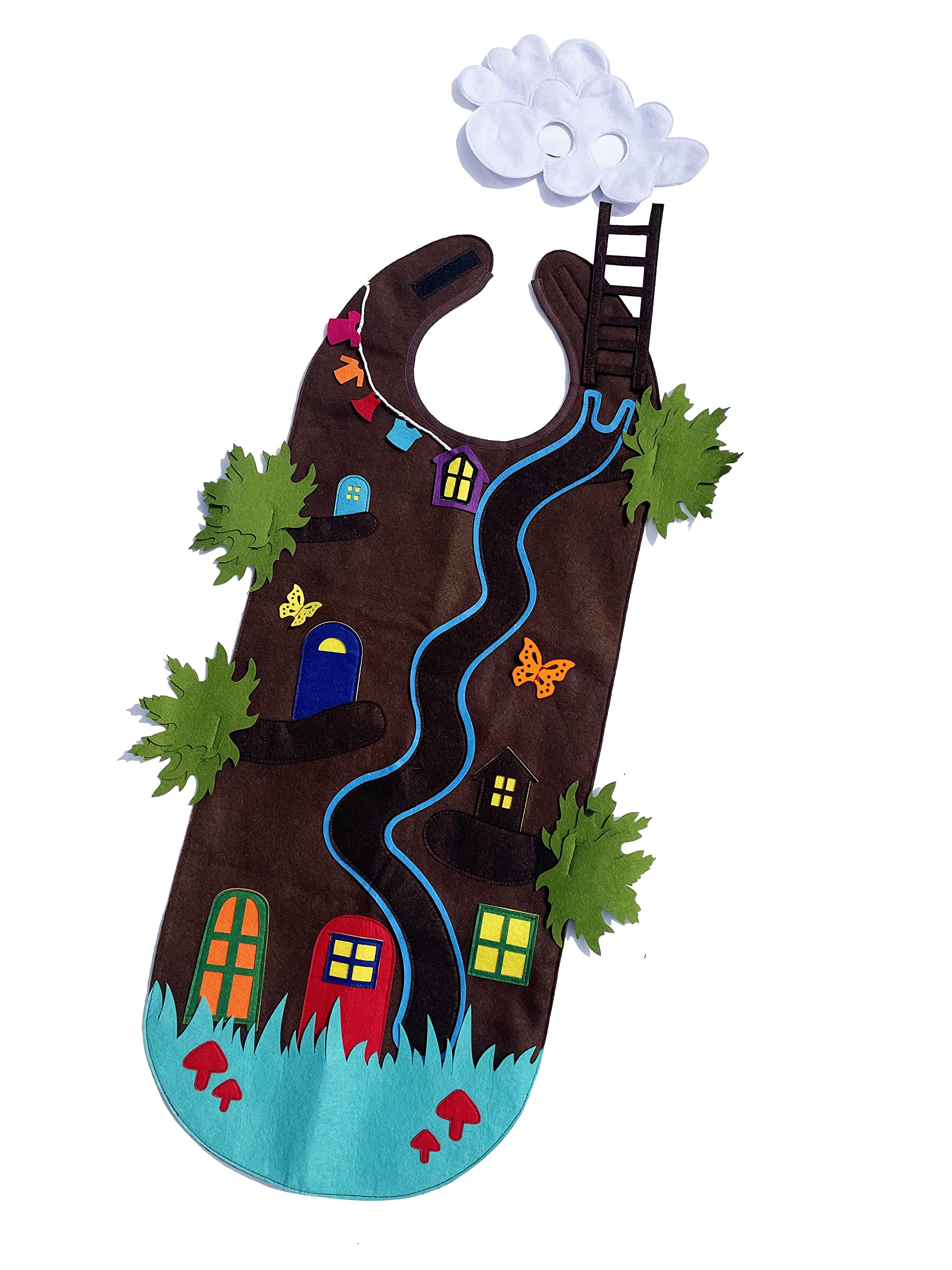 ZAC HOME World Book Day Treehouse Dress Up Costume Faraway Tree, Enchanted Wood For age 3-12 Easy to put on and take off