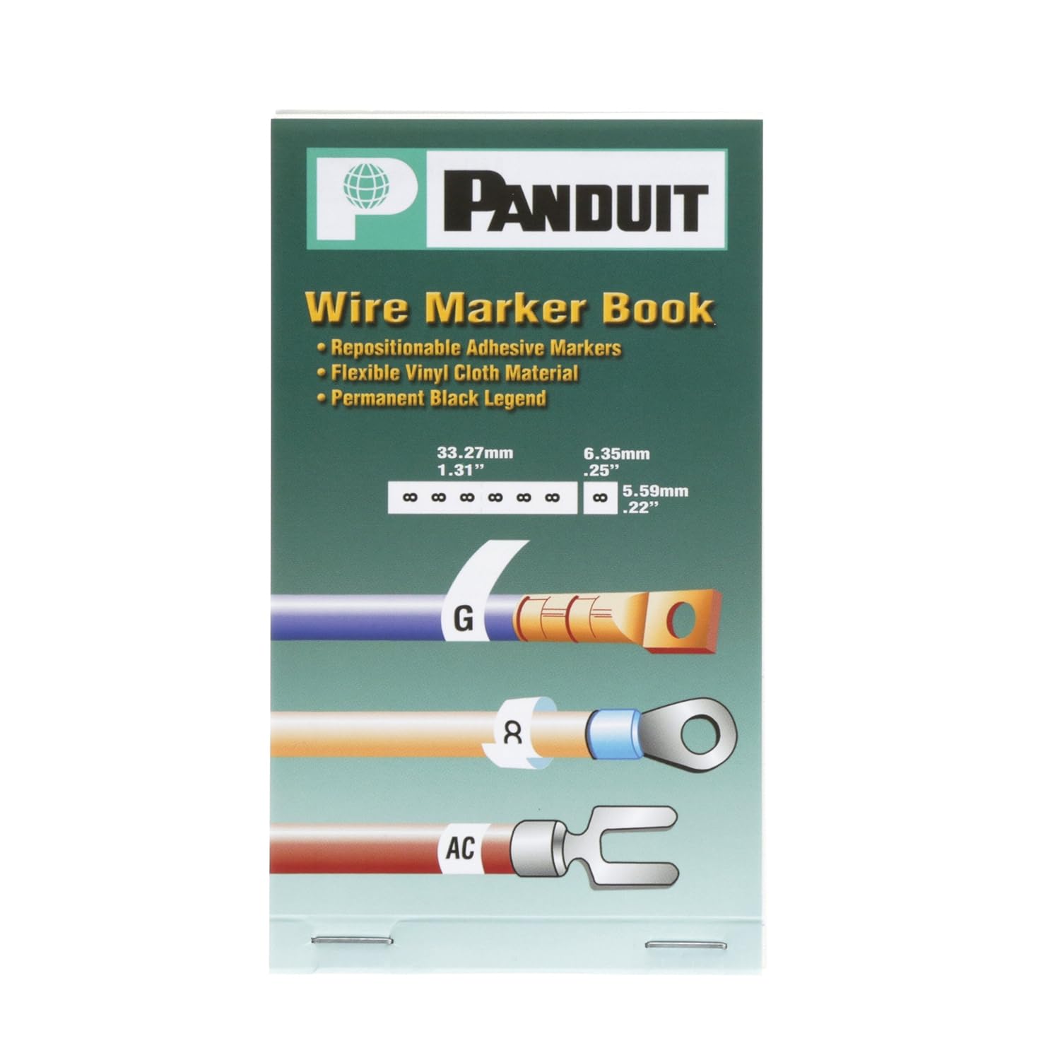Amazon.com: Panduit PCMB-13 Pre-Printed Wire Marker Book, Vinyl ...