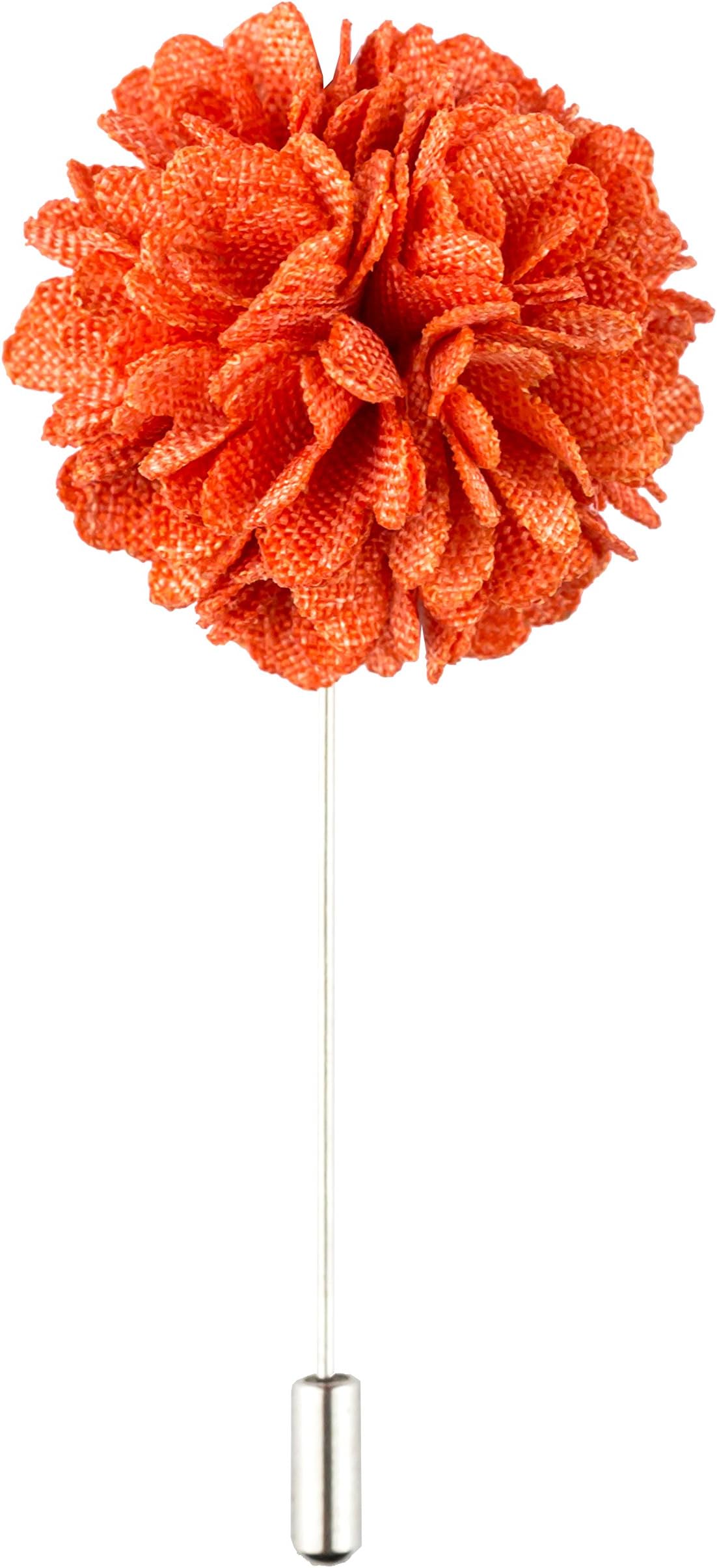 Polyester Patterned Carnation Flower Lapel Pin