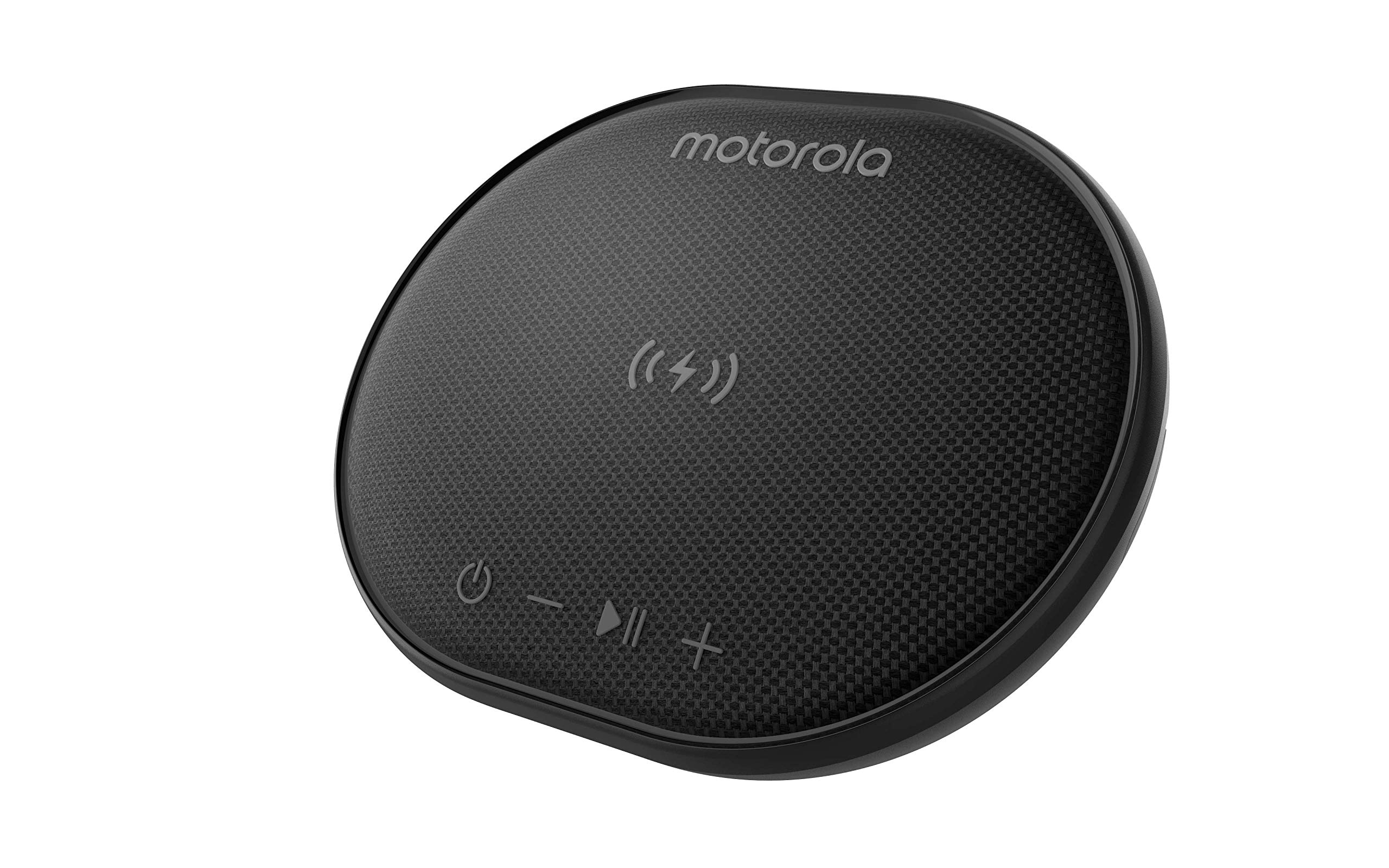 Motorola Sonic Sub 500 Bluetooth Speaker with Wireless Charging Station - 5 W Speaker with 15 Pieces Playtime - IPX7 Waterproof - Alexa and Google Assistant - Black