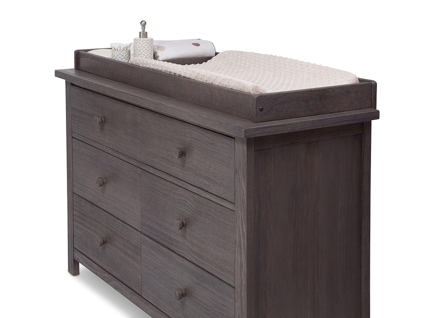 rustic gray changing table