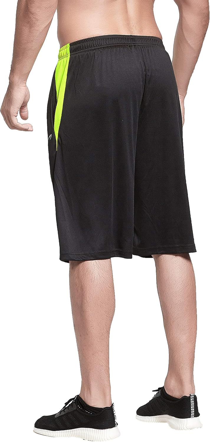 KPSUN Men's 11 inch Basketball Shorts Long Quick Dry Lightweight Athletic Gym Shorts with Pockets : Clothing