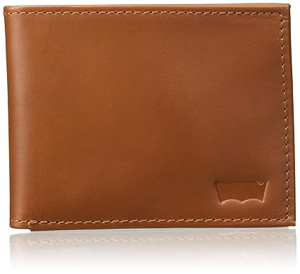 Levis Medium Brown Mens Wallet (Sueded Batwing Bifold)