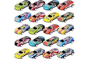 BEESTECH 20 Pack 3.4 Inch Metal Pull Back Toy Cars, Toys for Boys Girls Toddlers 3,4,5,6.7 Years Old, Party Favors Cars, Race Cars Vehicles,Goodie Bag Stuffers, Pinata Fillers, Teacher Reward Prizes (20 Pack)