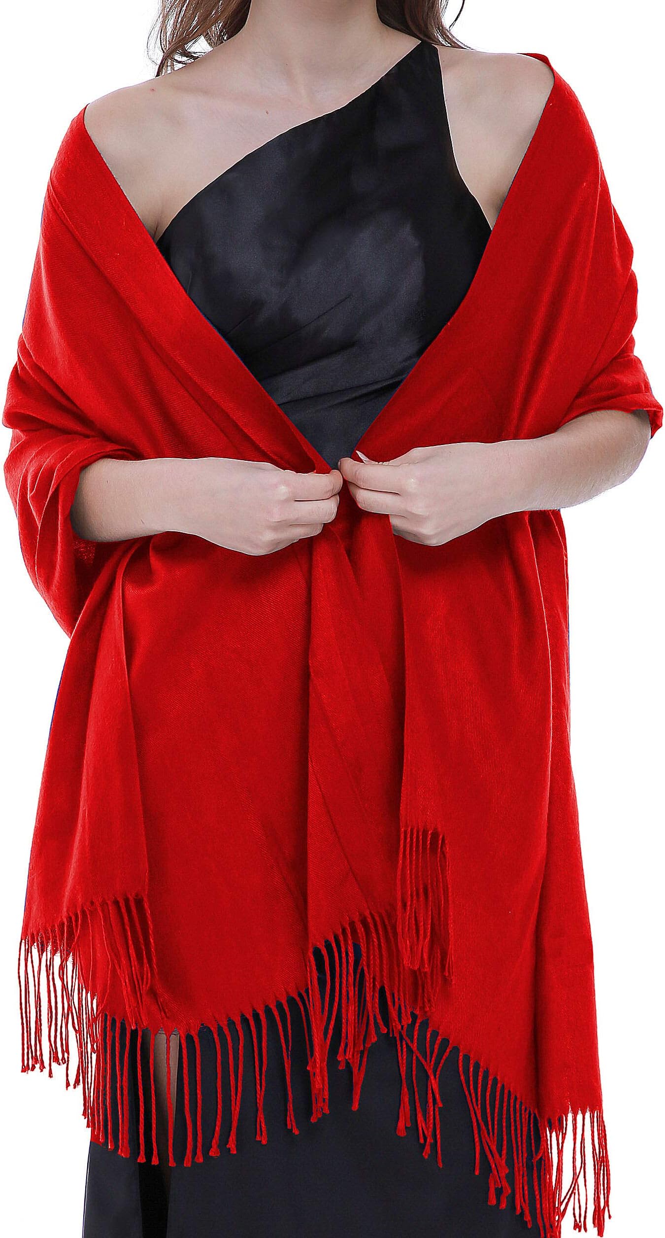Banetteta Womens Large Soft Pashmina Shawl Scarf for Evening Dinner Wedding Party