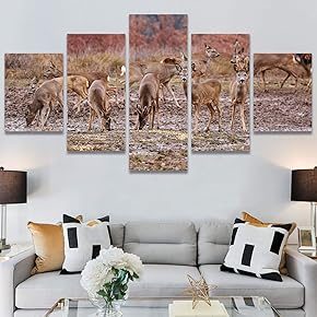 SIGNWIN 5 Panel Canvas Wall Art Modern Art...