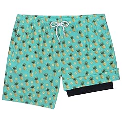 Biwisy Men's Quick Dry Swimming Trunks with Mesh