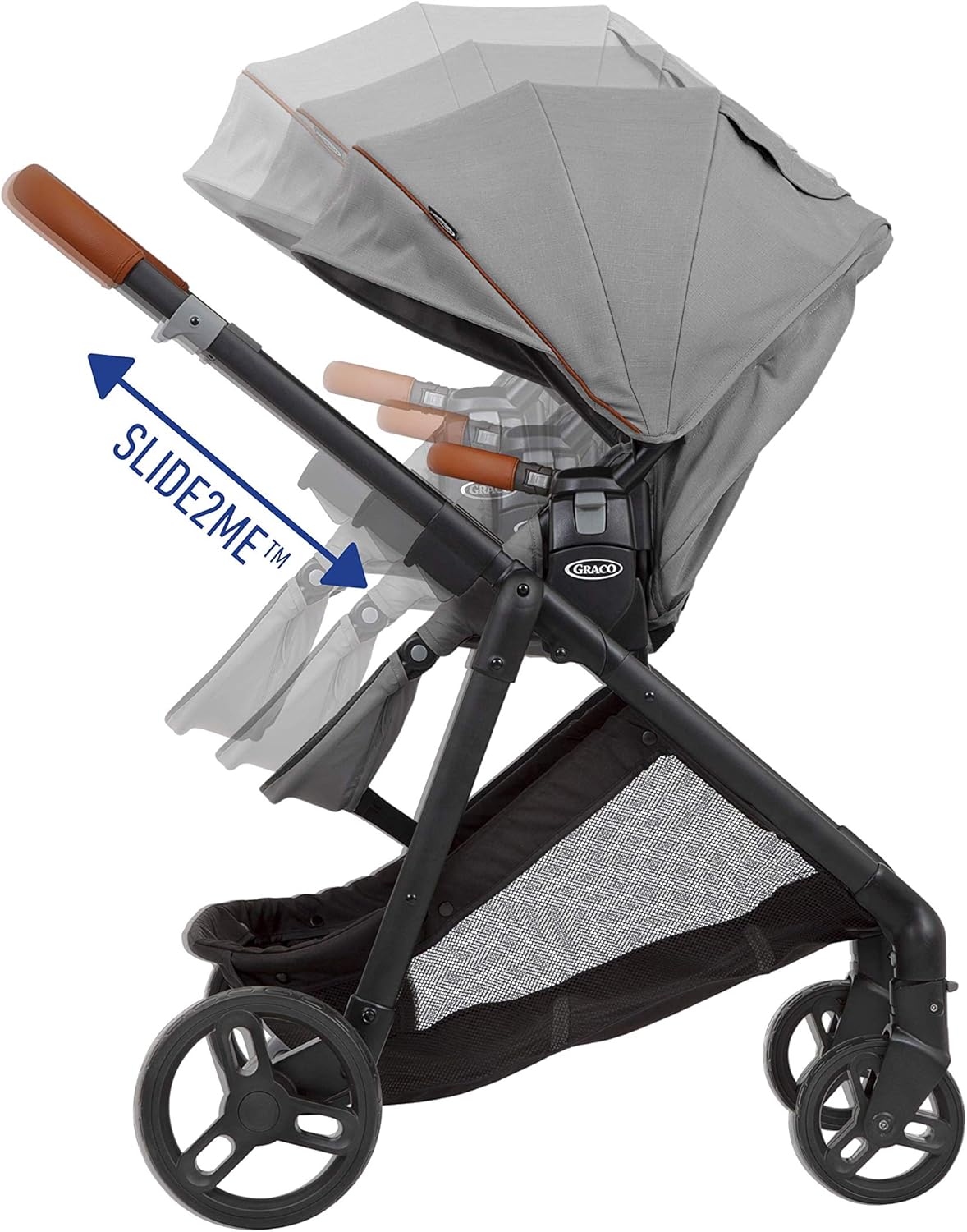 Graco Near2Me Pushchair (Birth to 4 Years Approx. 0-22 kg) with Slide2Me height adjustable feature - Image 4