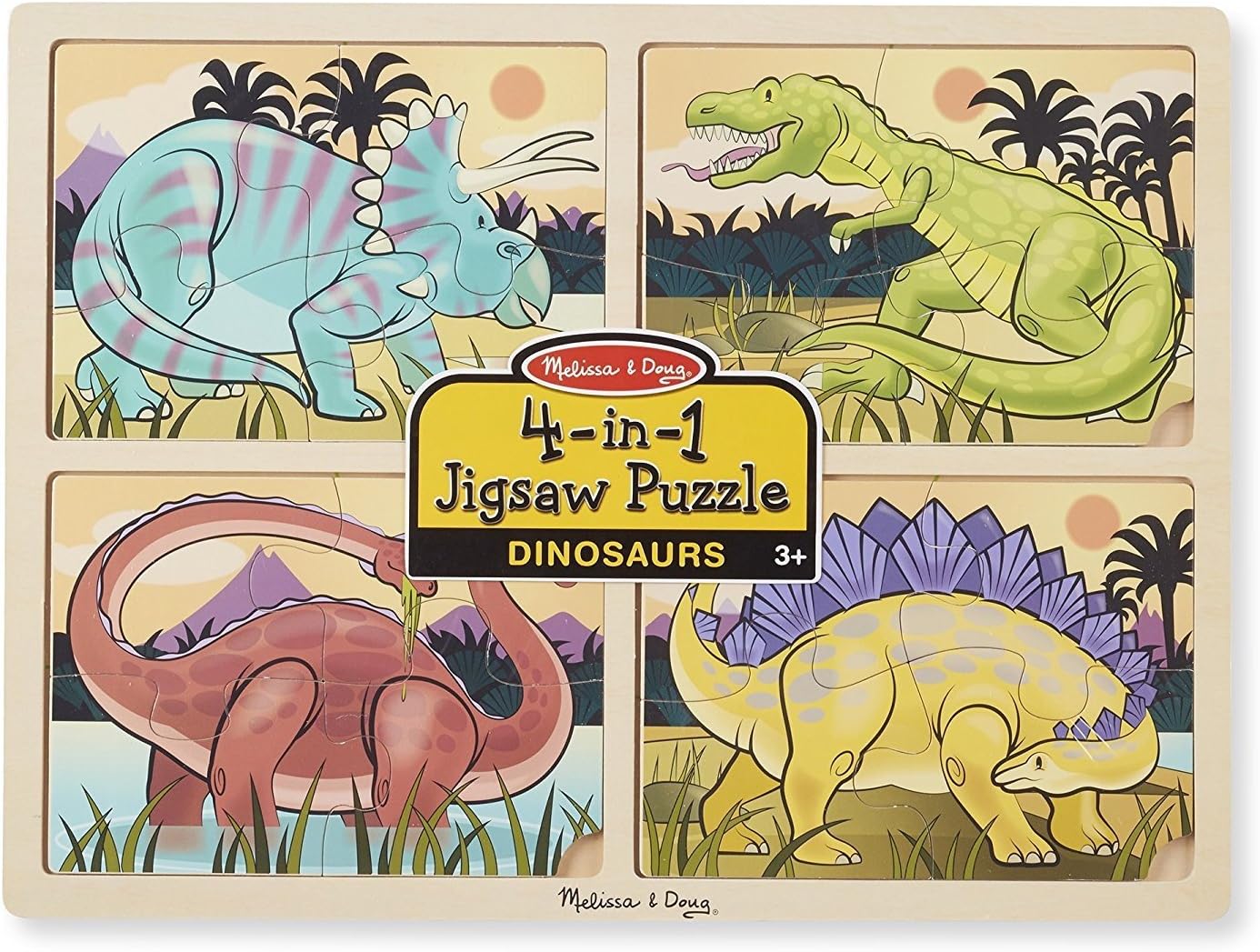 melissa and doug dinosaur puzzle 4 in 1